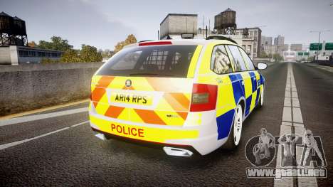 Skoda Octavia Combi vRS 2014 [ELS] ANPR&Area para GTA 4