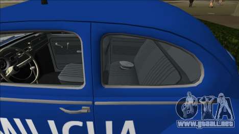 Volkswagen Beetle SFR Yugoslav Milicija (police) para GTA Vice City